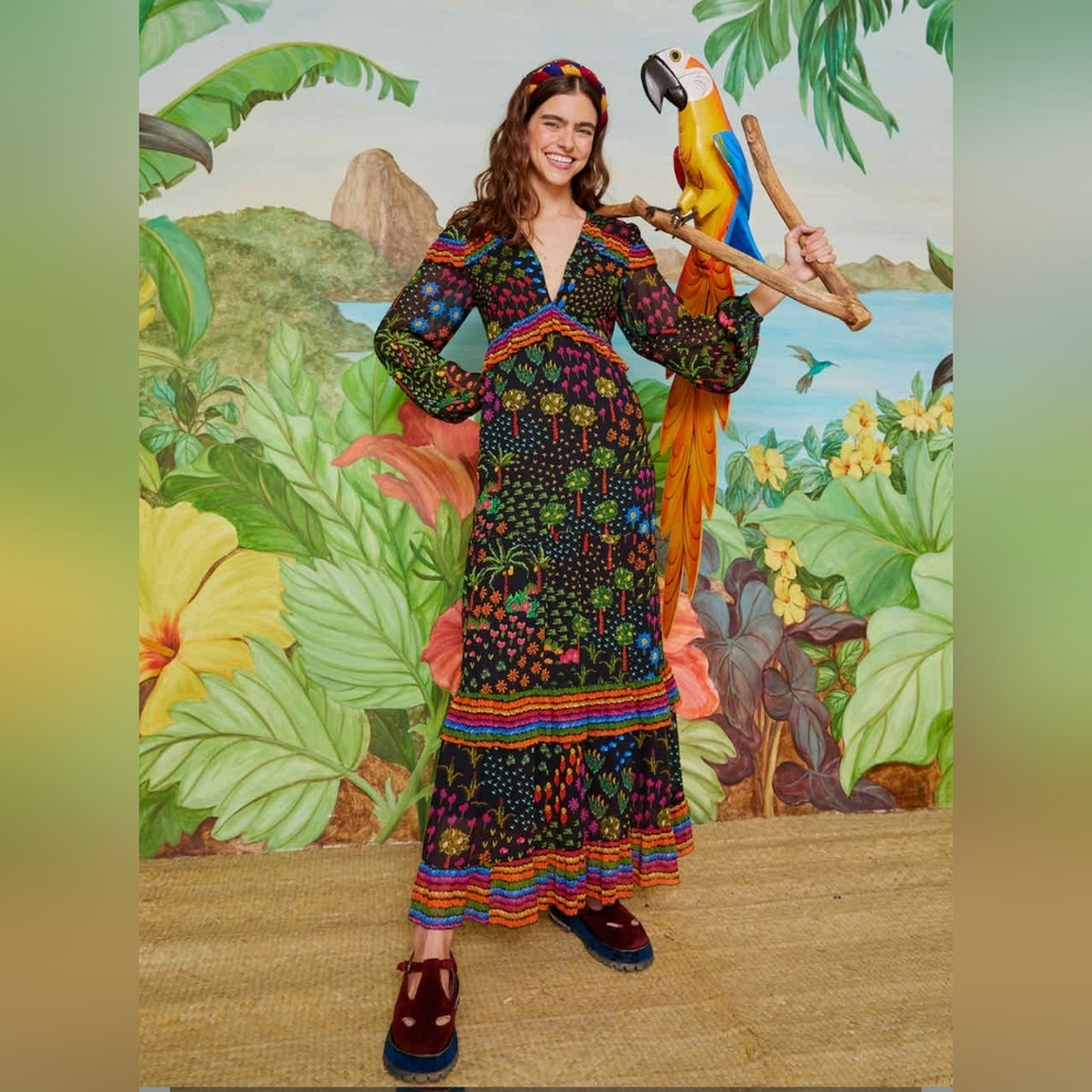 NWT Farm Rio Fruit Garden maxi dress - Picture 8 of 9